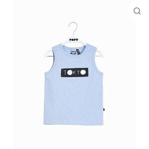 Light Blue Kids Tank Top by Papu Stories. Euro 122/128 and 110/116